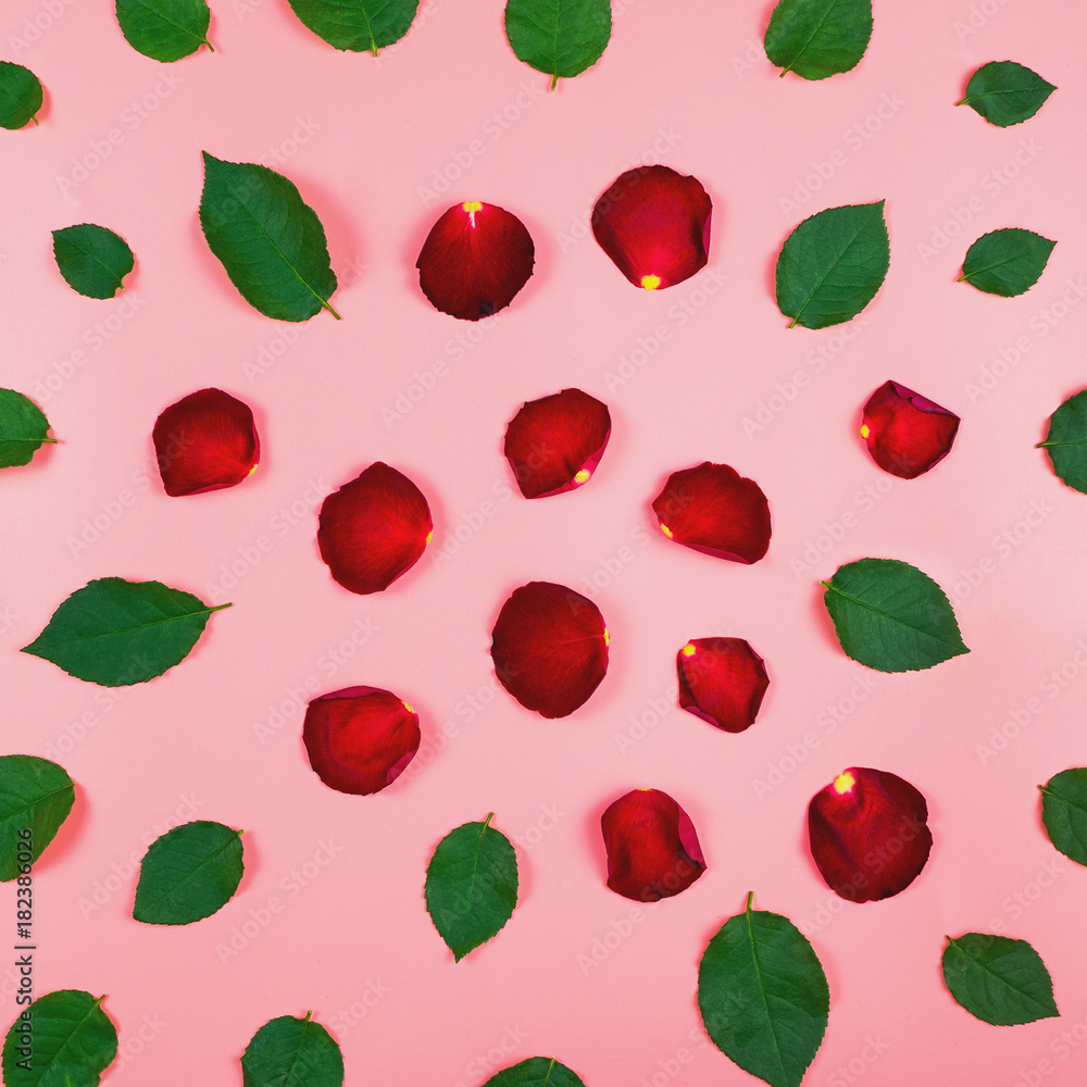 Disassembled rose background Disassembled rose background
