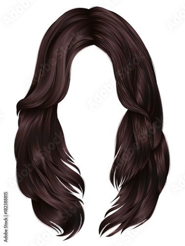  trendy woman long hairs  colors .  beauty fashion .  realistic  graphic 3d