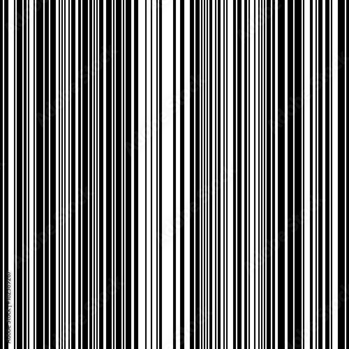 Black and White Straight Vertical Variable Width Stripes