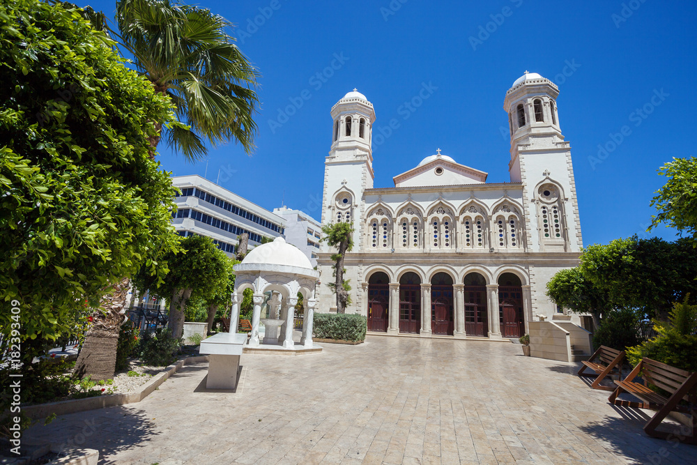 Cathedral Church in the center of Limassol, Cyprus