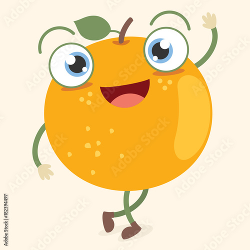 Orange Character Vector Illustration