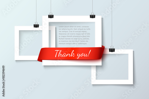 Vector bank photo frames with empty space for your image