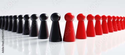 Photos Spielfiguren Schwarz Rot große Koalition