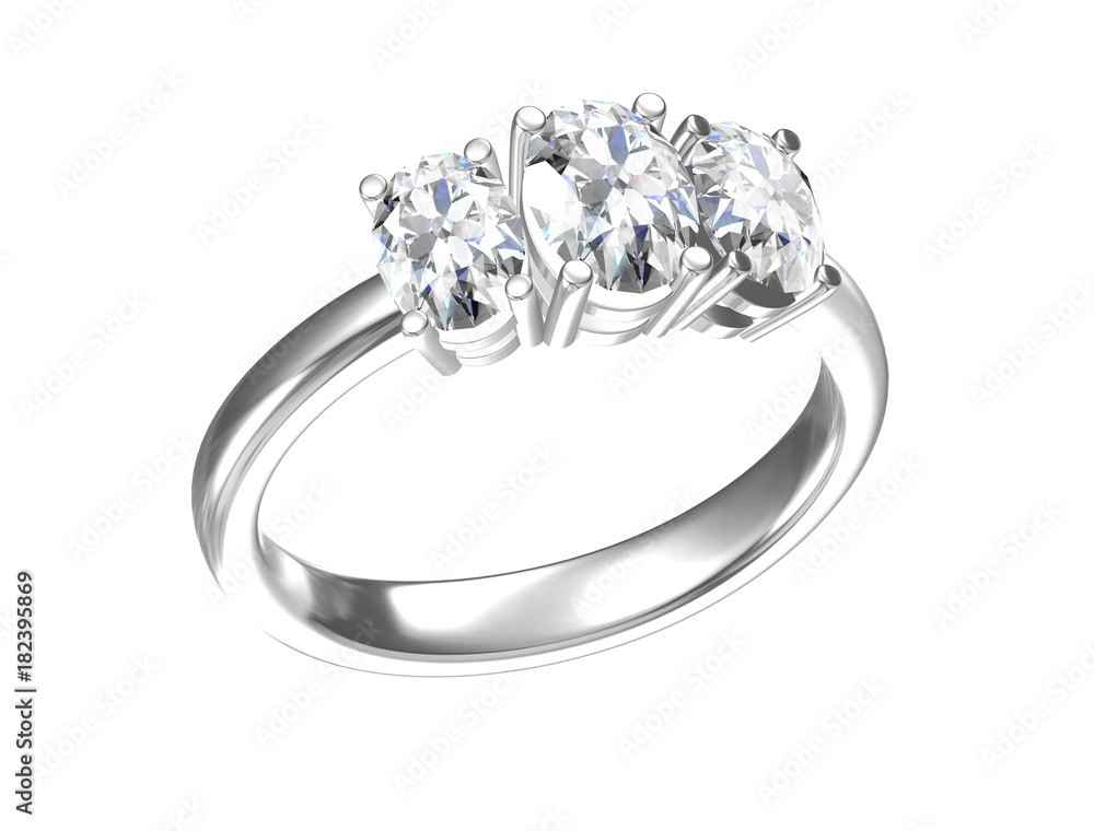 Jewellery ring on a white background (high resolution 3D image) Jewellery ring on a white background (high resolution 3D image)