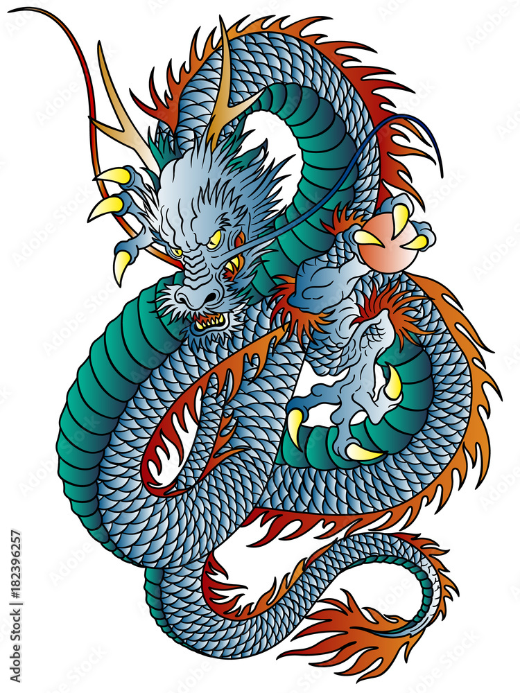 龍のイラスト Stock ベクター Adobe Stock
