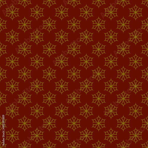 Seamless retro geometric snowfall pattern wallpaper - vector holiday decoration background design