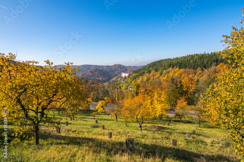 Fototapeta Naklejka Na Ścianę i Meble -  Autumn walks in the beautiful city of Karlovy Vary (Carksbad) and its surroundings, Bohemia, Sokolov, Karlovary Region, Czech Republic