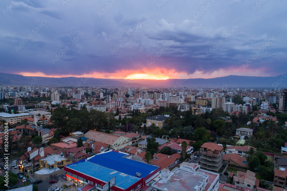 Sunset on Cochabamba, Bolivia
