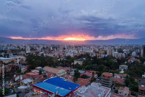 Sunset on Cochabamba, Bolivia