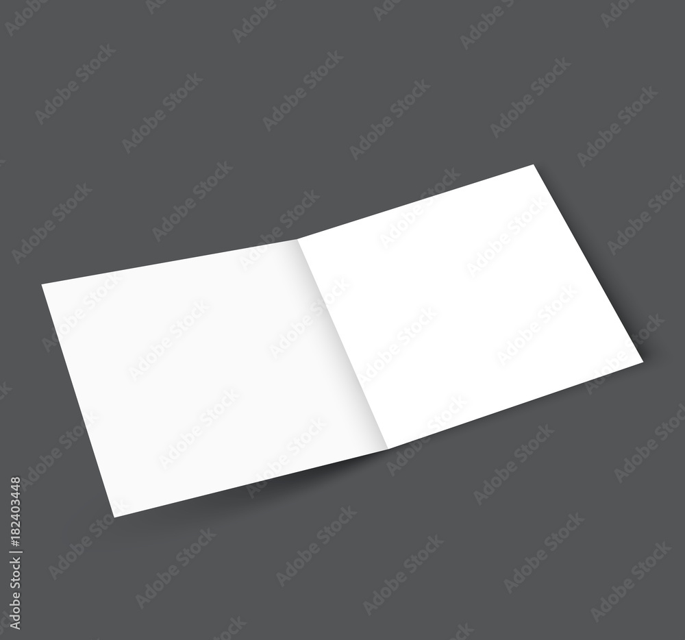 Blank Square tri fold brochure mockup cover template Blank Square tri fold brochure mockup cover template