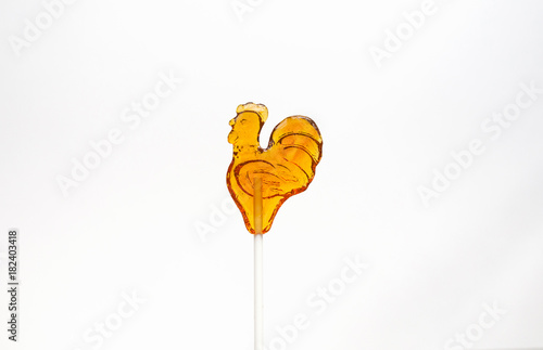 Shugar Cockerel on a Stick, Candy Isolated