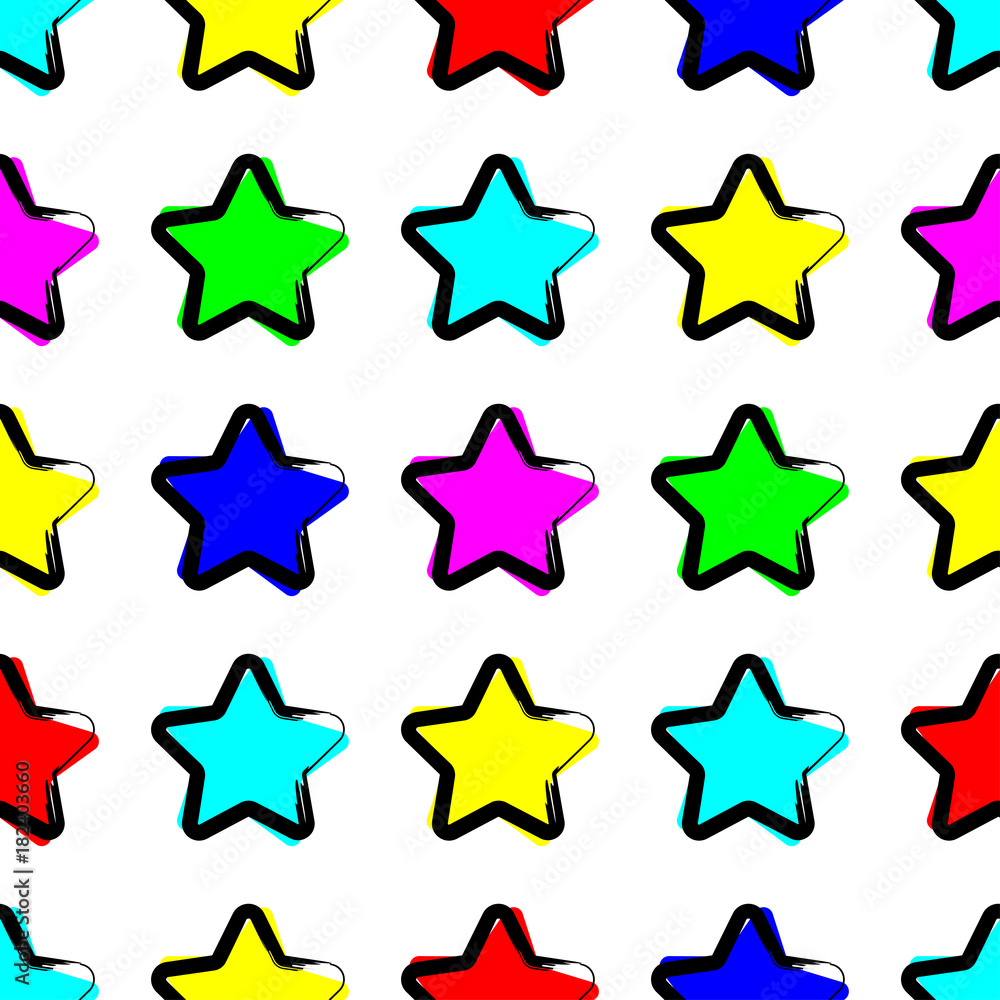 Seamless vector background with decorative stars. The stroke of the pen. Textile rapport. Seamless vector background with decorative stars. The stroke of the pen. Textile rapport.