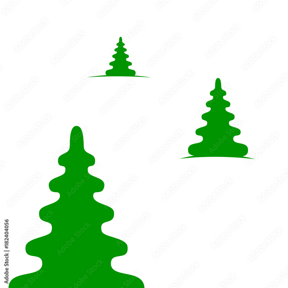 Obraz premium Christmas tree outline