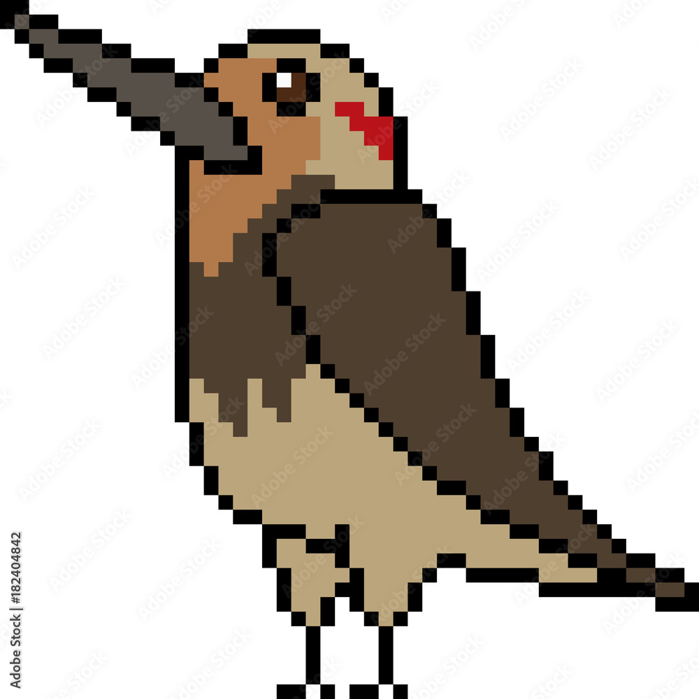 Fototapeta premium vector pixel art bird