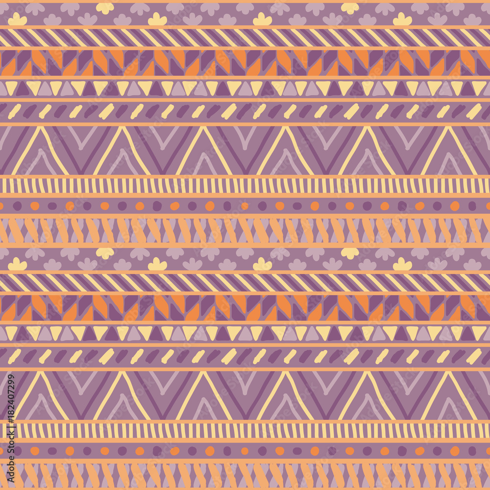 Seamless hand painted geometric ethnic pattern Seamless hand painted geometric ethnic pattern