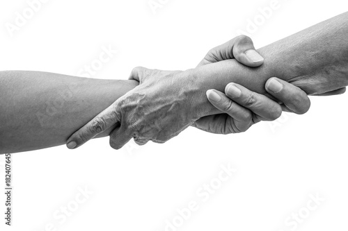 Help hands holding together photo