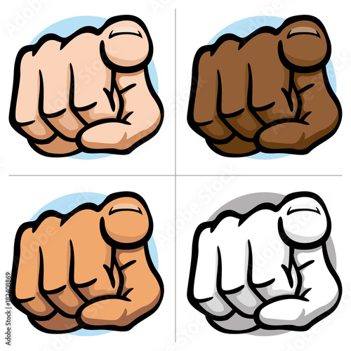 Illustration close body part, hand indicating, pointing, frontal view, ethnics Ideal for educational and institutional materials