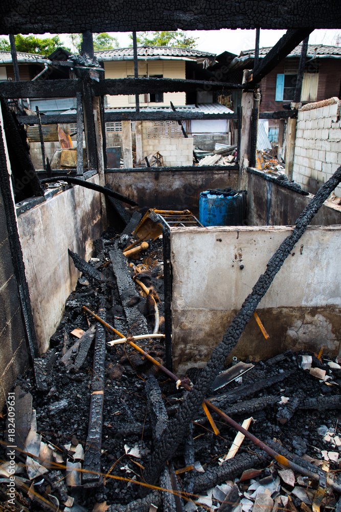 Old Home Burns Down.house after a fire Old Home Burns Down.house after a fire