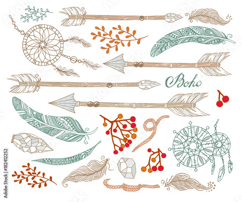 set in Boho style