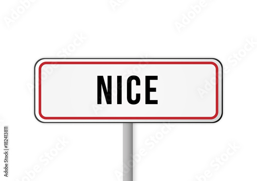 Panneau, signalisation entrée ville Nice