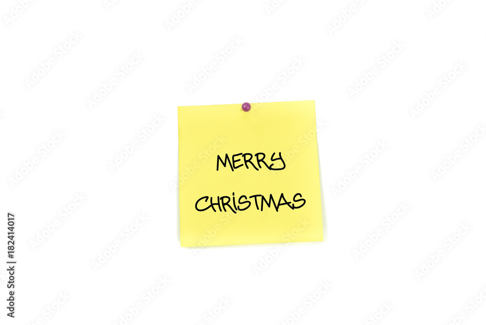 Yellow post it notes with pin Yellow post it notes with pin