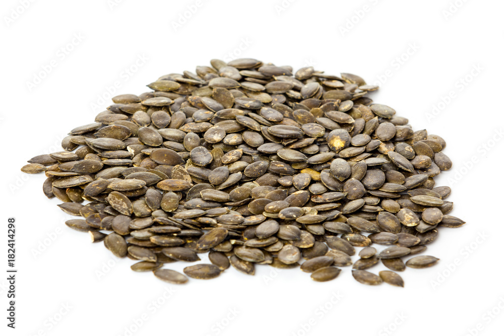 Pumpkin seeds isolated on white background Pumpkin seeds isolated on white background