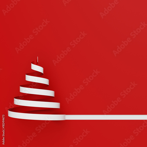 Quadratische Karte zu Weihnachten mit Weihnachtsbaum