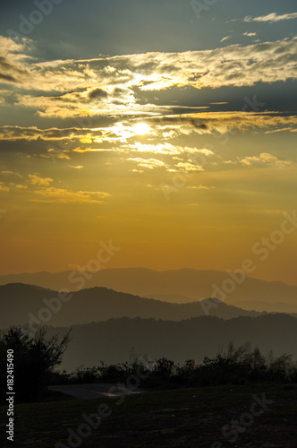 Magic hours before sunset at Elephant Battle Hill (Nein Chang Suk). 