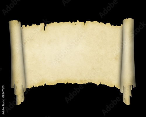 Scroll of old yellowed paper.
