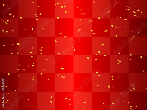 市松模様　金粉