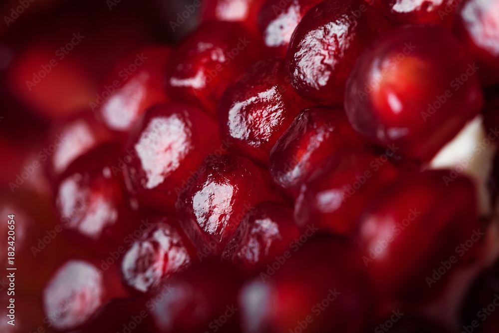 juicy fresh red pomegranate seeds on macro photography juicy fresh red pomegranate seeds on macro photography