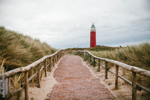 The road to the lighthouse. The Island Of Texel  Netherlands