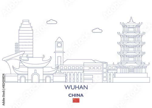 Wuhan City Skyline, China