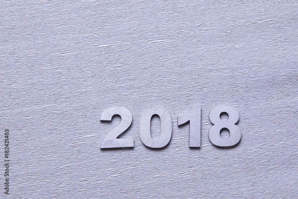 silver numbers forming the number 2018 silver numbers forming the number 2018