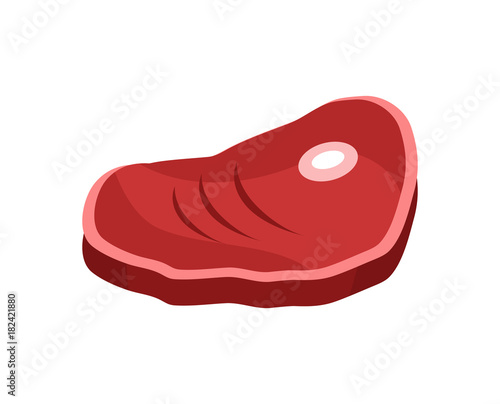 Bacon Steak on Bone Vector Illustration Isolated