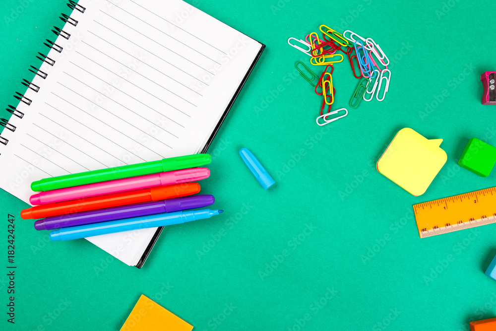 School Supplies. Concept Back to School. Top View. Flat Lay. School Supplies. Concept Back to School. Top View. Flat Lay.