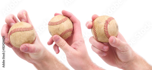 Canvas Print Holding a baseball