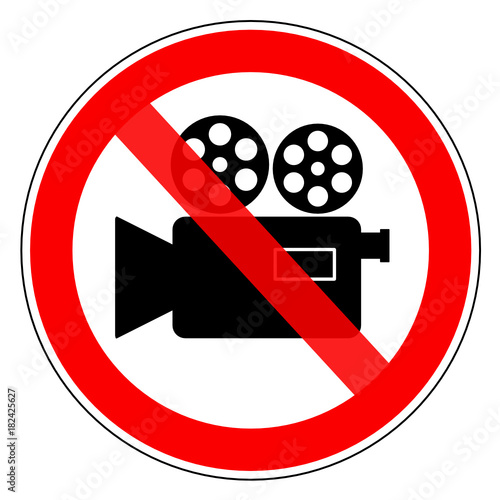 znak zakaz filmowania