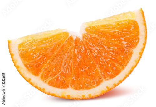 orange slice isolated on a white background