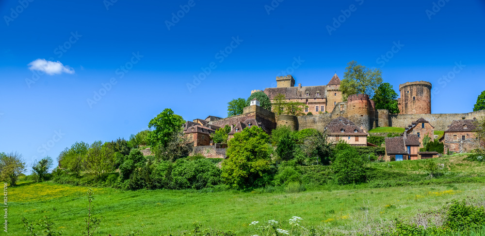 Bretenoux Castelnau medieval castle, lot, quercy,dordogne france
