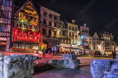 Foto Place du Marché, Rouen, nocturne