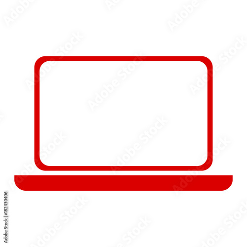 Isolated laptop outline