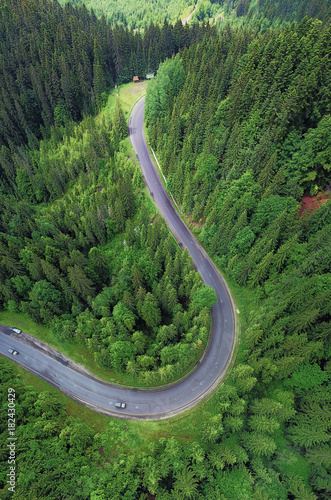 Forest as a background. Natural background from air