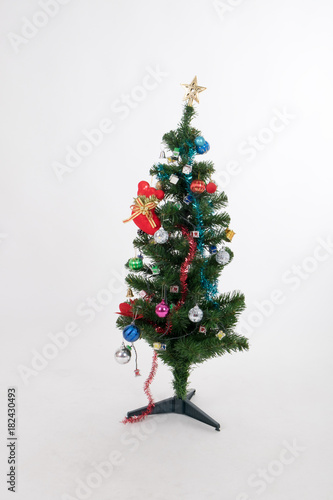 christmas tree decoration on white background