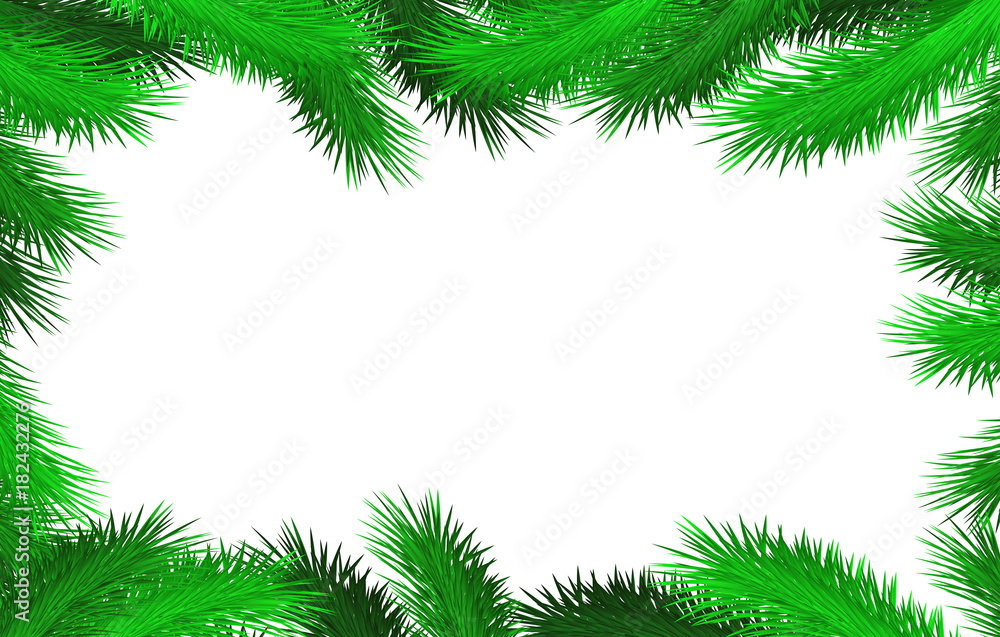 Christms tree branches background