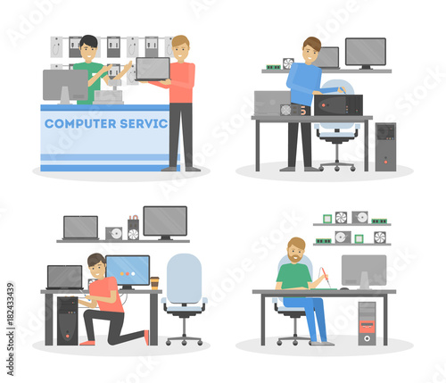 Computer repair service.