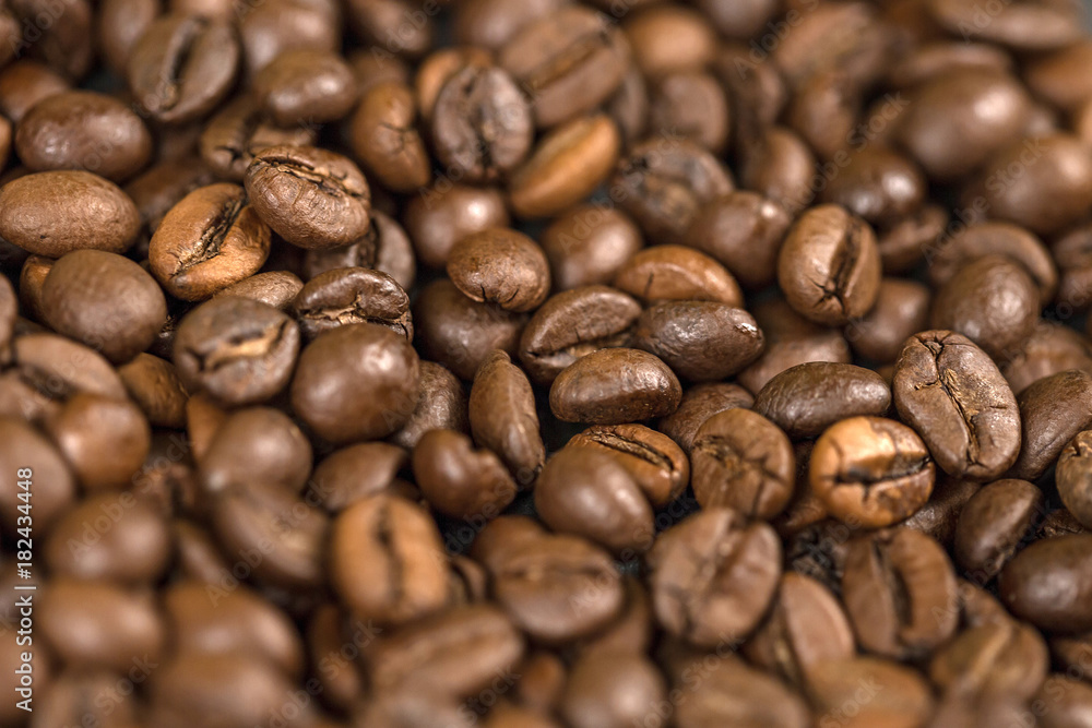 Naklejka premium Tekstura ziaren kawy