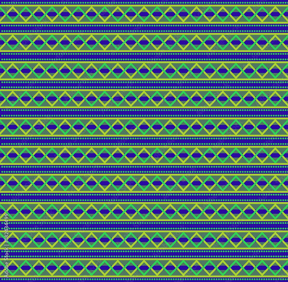 Cute seamless background with green and blue zig zag striped pattern. Cute seamless background with green and blue zig zag striped pattern.
