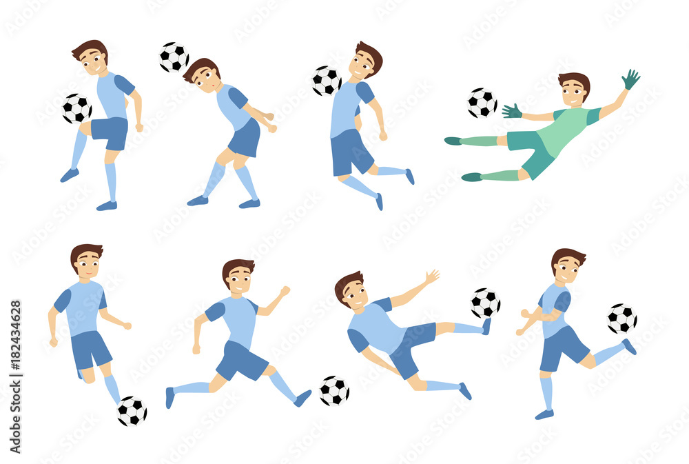 Football player set. Football player set.