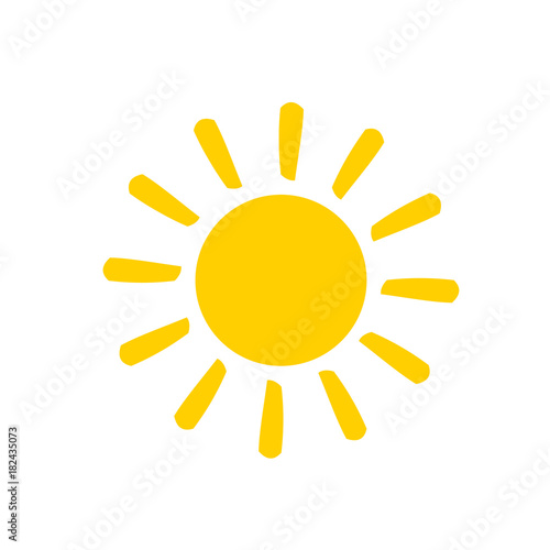 sun flat vector icon on white background